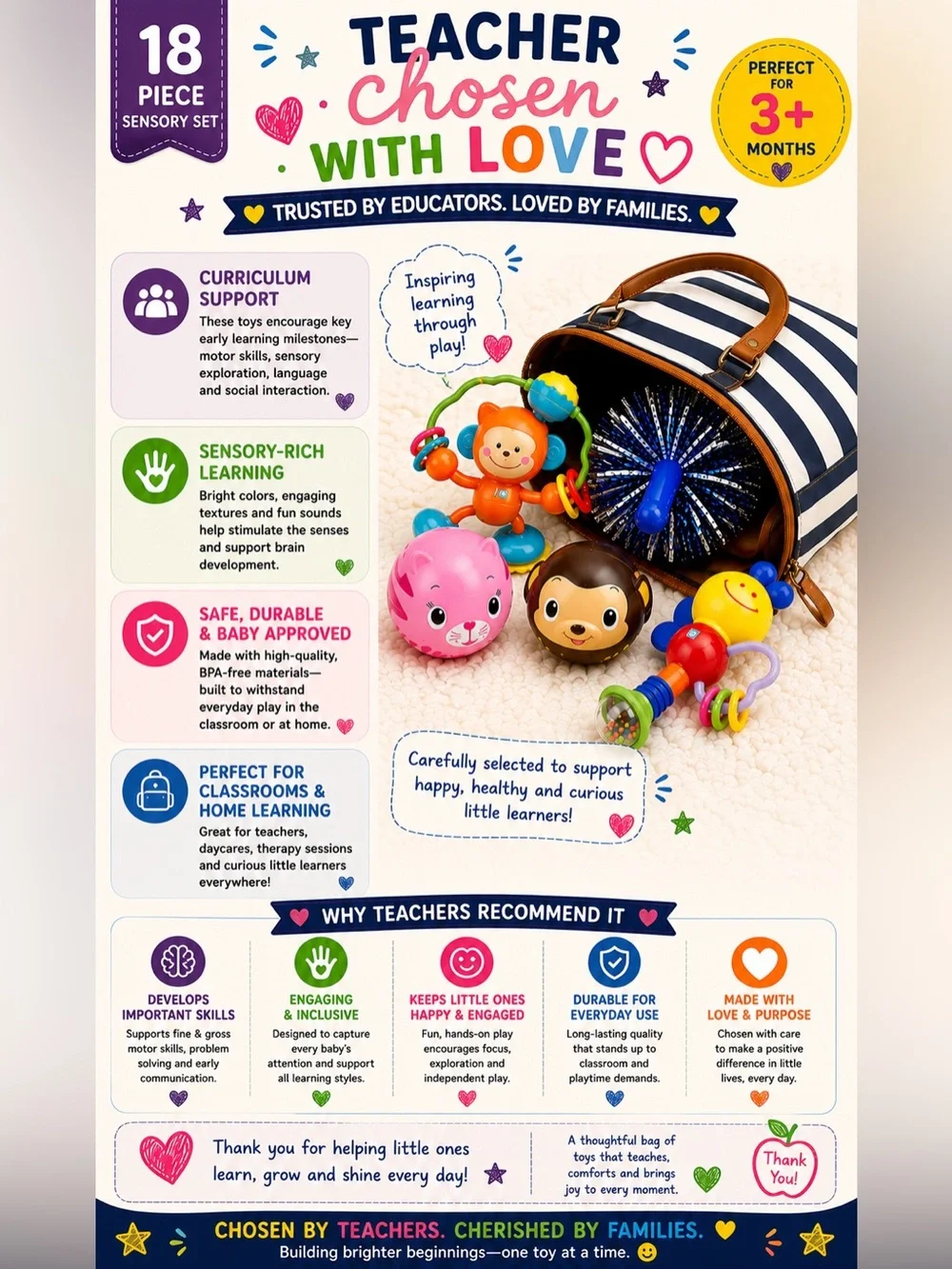Happy Hands Baby Miscellaneous Toy Bag for Littles